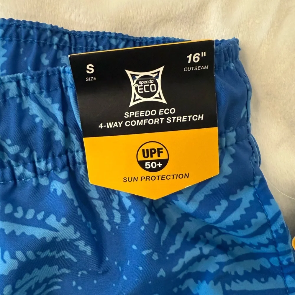 Speedo Eco Blue Patterned Swim Trunks